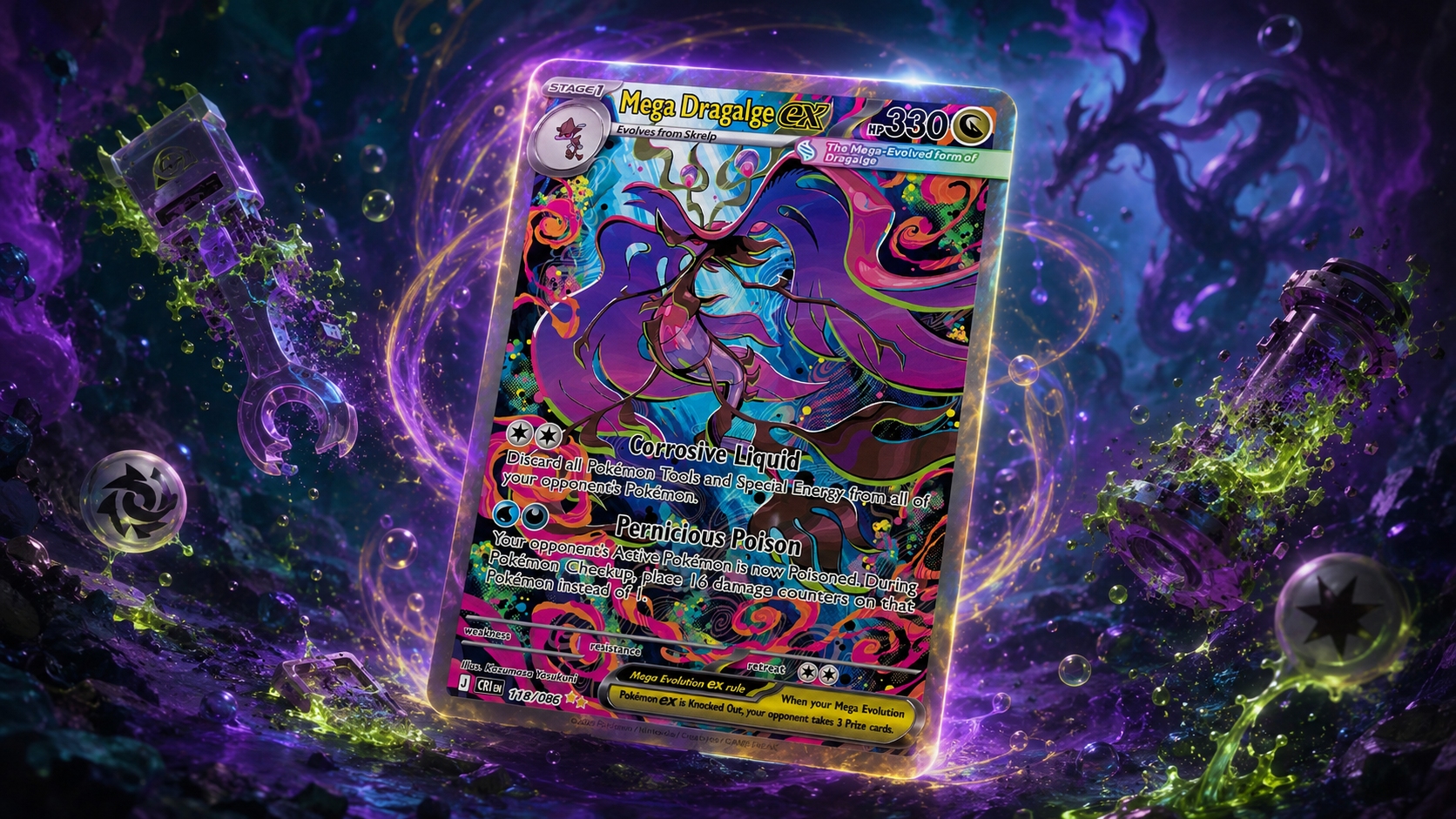 Mega Dragalge ex: Was die Corrosive-Liquid-Attacke aus Wachsendes Chaos bedeutet